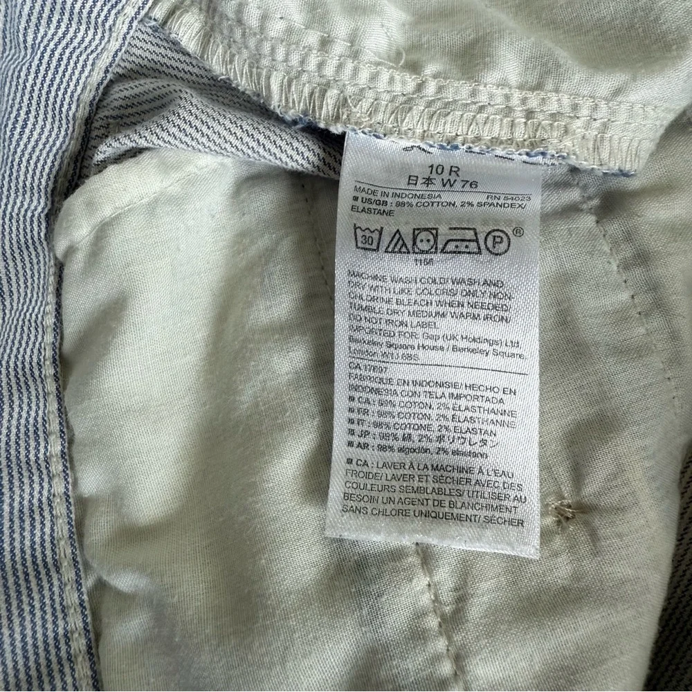 Women’s Striped Gap Girlfriend Khakis Size 10R - Picture 9 of 14